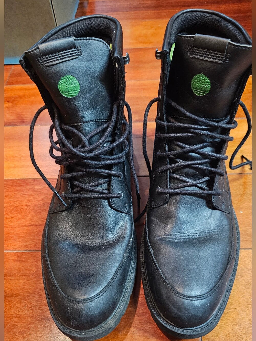 Timberland Mens Rlmhurst WP6 Black Leather Lace-Up Boots Size 11